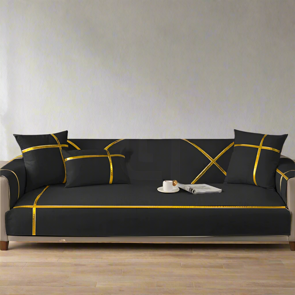 Velvet Sofa cover black