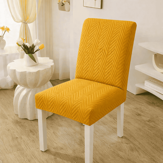 quilted chair cover - golden