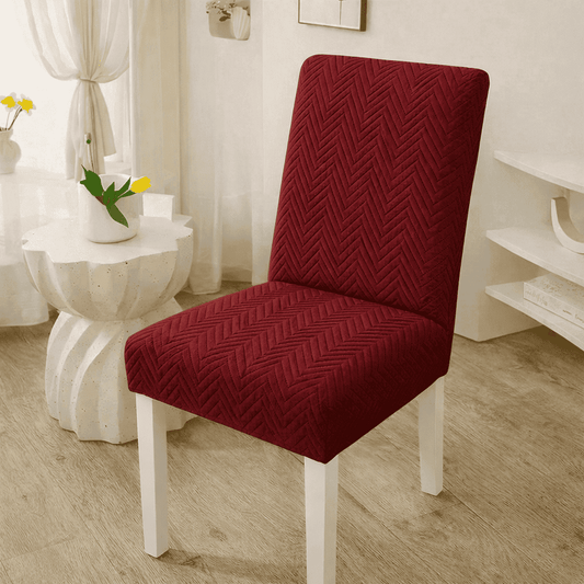 quilted chair cover - maroon