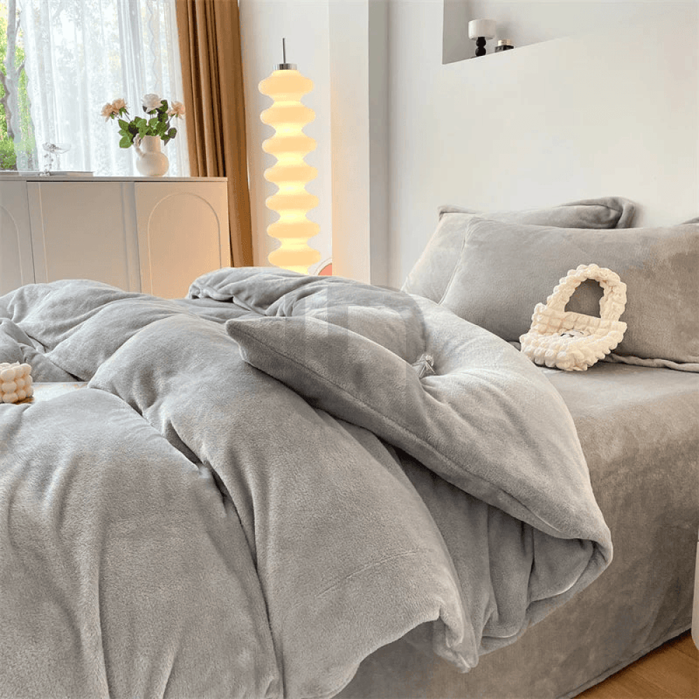 Reversible Duvet Cover - Light Grey