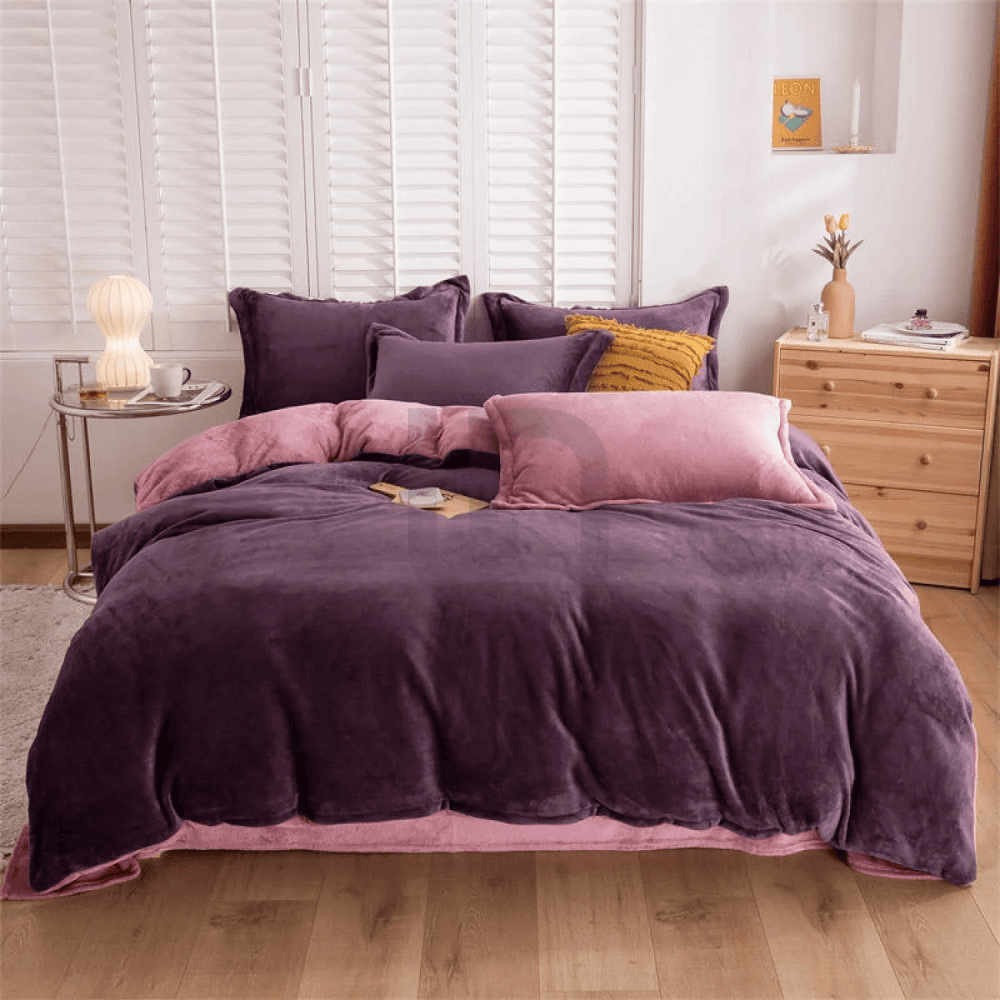 Reversible Duvet Cover - Purple Pink