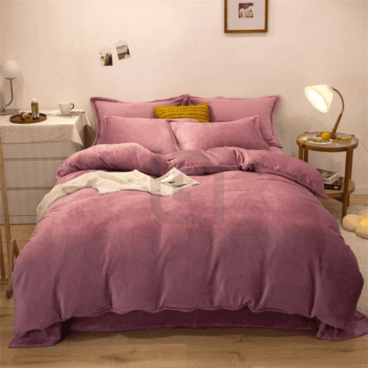 Reversible Duvet Cover - Warm Coral