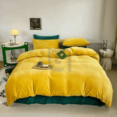 Reversible Duvet Cover - Yellow Green