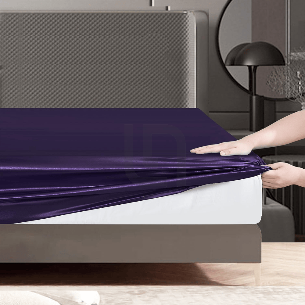 Silk Duvet Cover Set - Aubergine 1