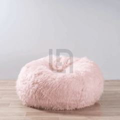 Shaggy Faux Fur Ottoman Bean Bag Stool - Pink Bags