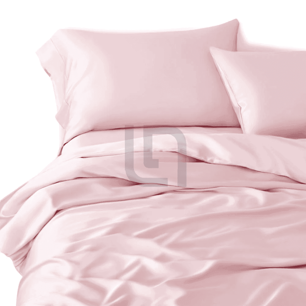 Silk Duvet Cover Set Lite Pink Color
