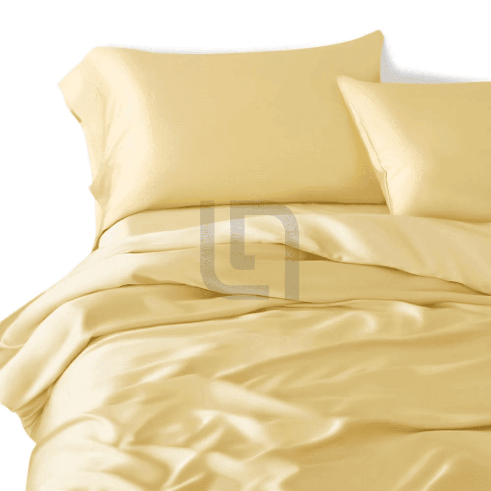 Silk Duvet Cover Set - Yellow Color