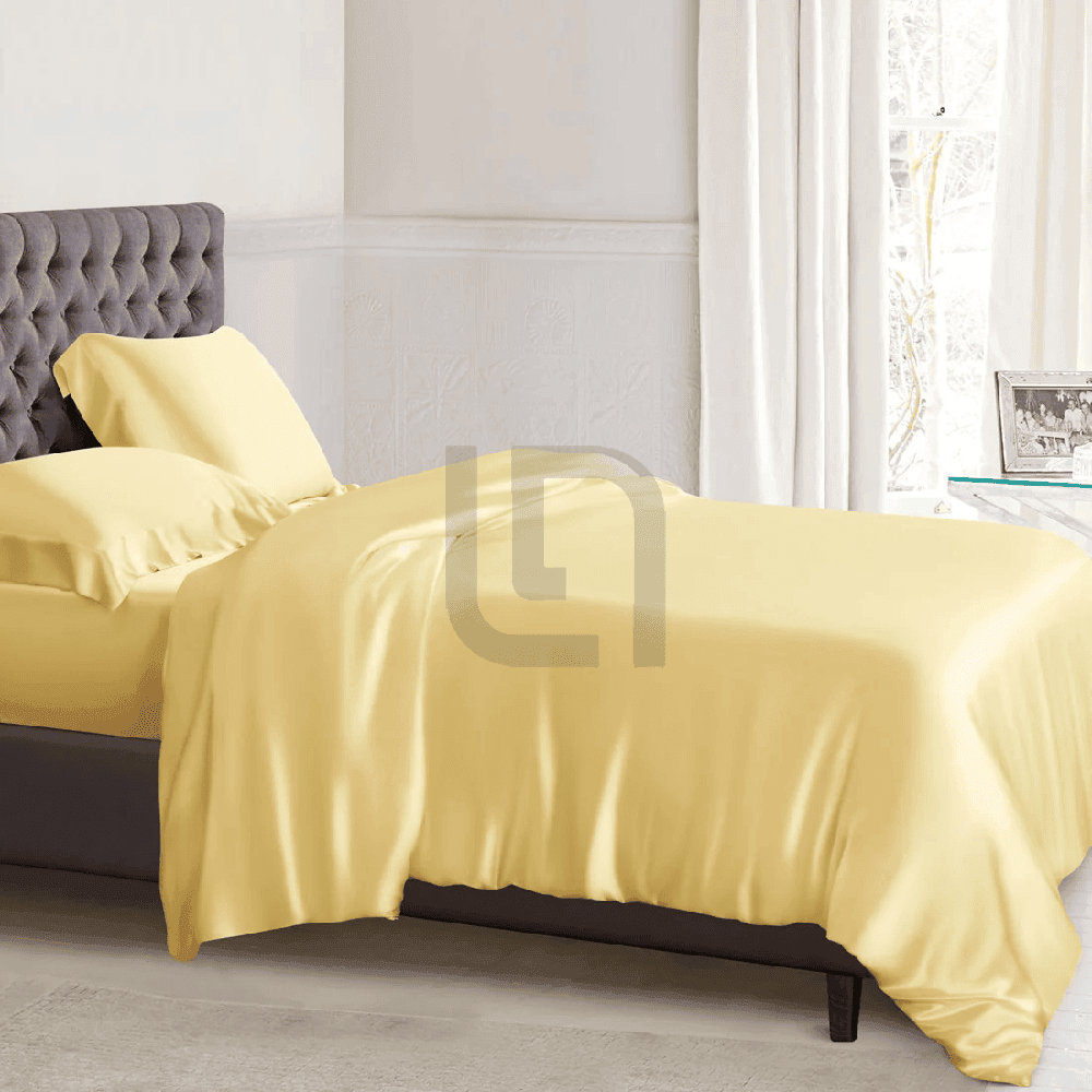 Silk Duvet Cover Set - Yellow