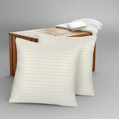 stripe style cushion cover - white