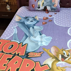 Tom Jerry Cartoon Bed Sheet