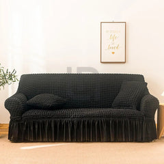 Turkish Style Bubble Sofa Cover - Black