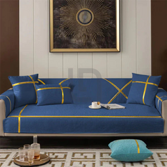Velvet Sofa cover blue