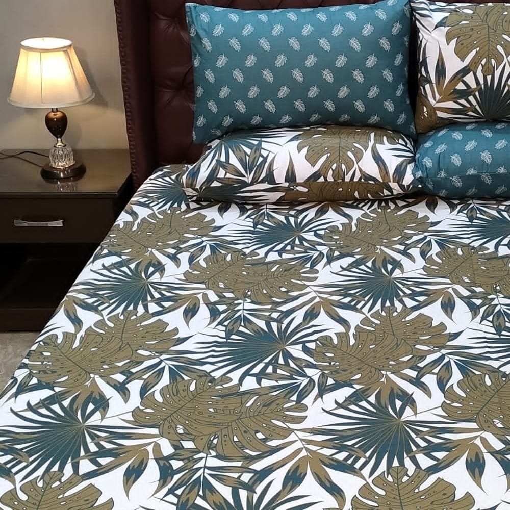 Palm leaf bed sheet