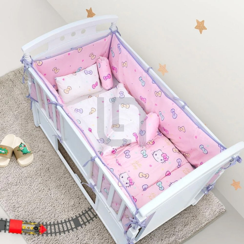 Baby Cot - Bedding Set - Pompous Hello Kitty