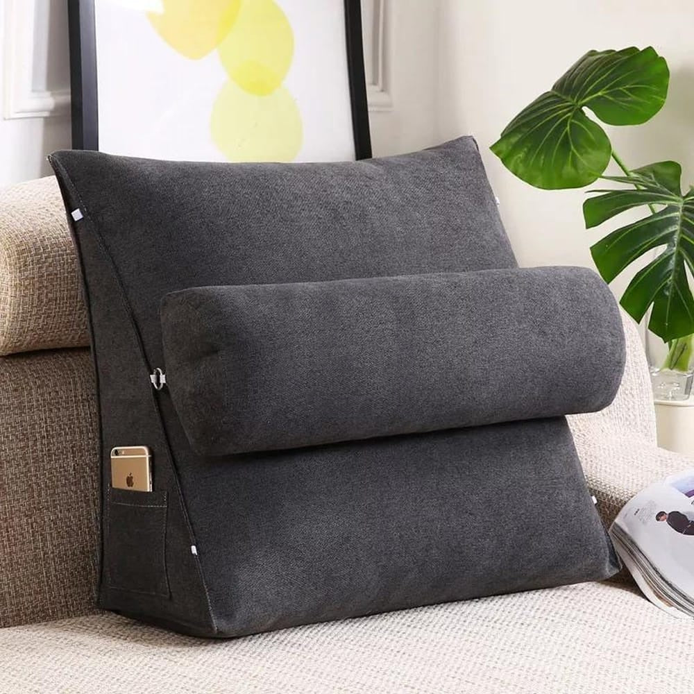 back support cushion dark grey