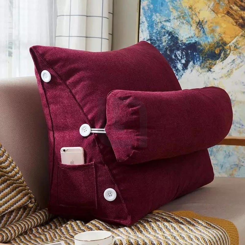 back support cushion maroon