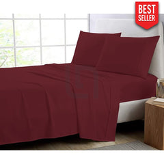 Burgundy Cotton fitted sheet