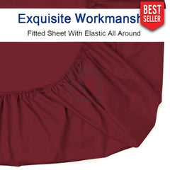 Burgundy Color Fitted Sheet