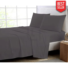 Cotton Fitted Sheet Charcoal Pakistan