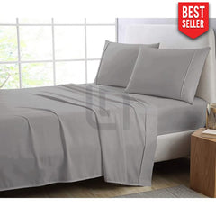 Grey Cotton fitted sheet