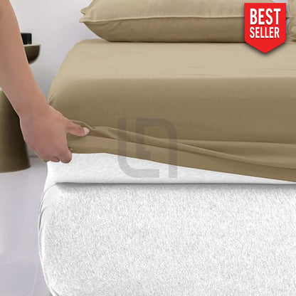 Cotton fitted sheet - Hazelnut Color