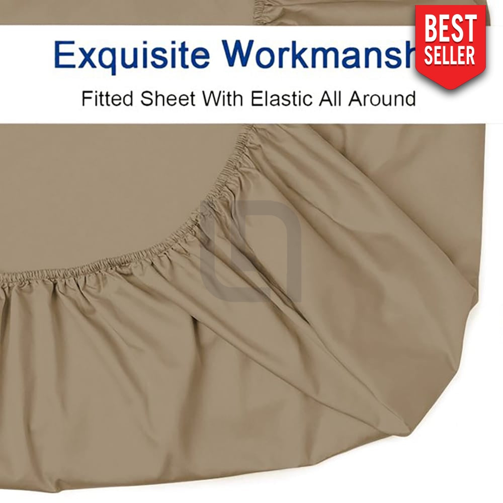 Hazelnut Color Fitted Sheet