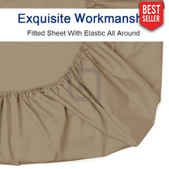 Hazelnut Color Fitted Sheet