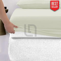 Cotton fitted sheet - Ivory Color