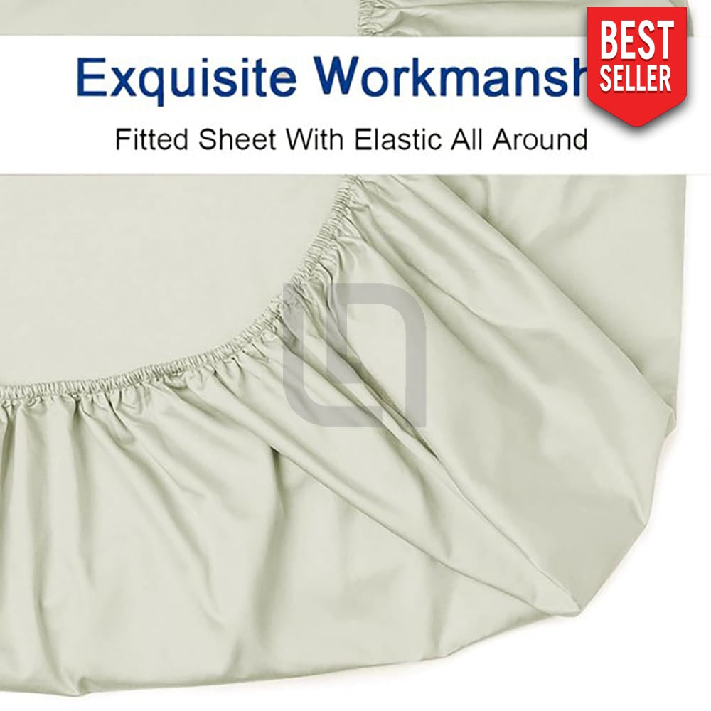 Cotton Fitted Sheet - Ivory