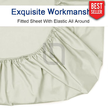 Cotton Fitted Sheet - Ivory