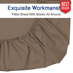 Light Brown Color Fitted Sheet