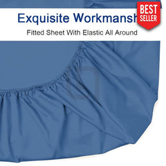 Niagara Blue Color Fitted Sheet