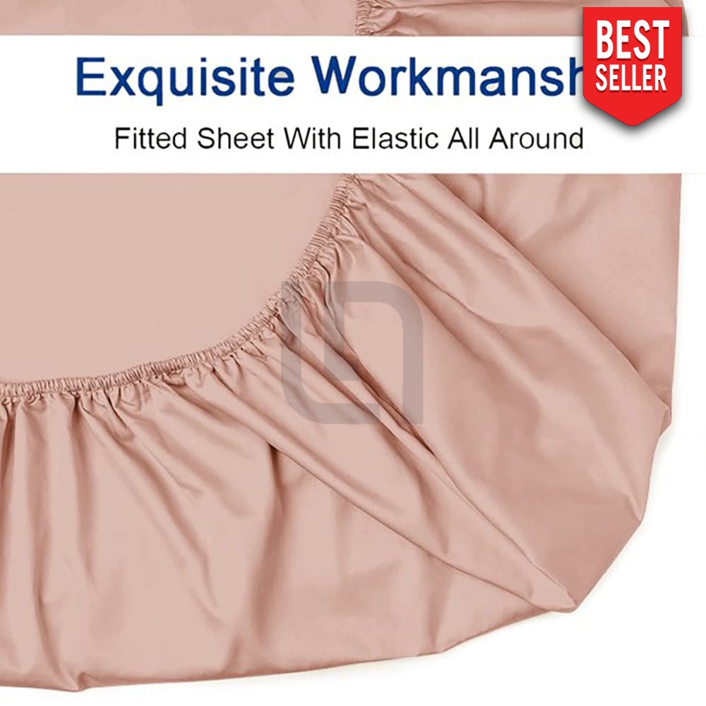 Peach Color Fitted Sheet