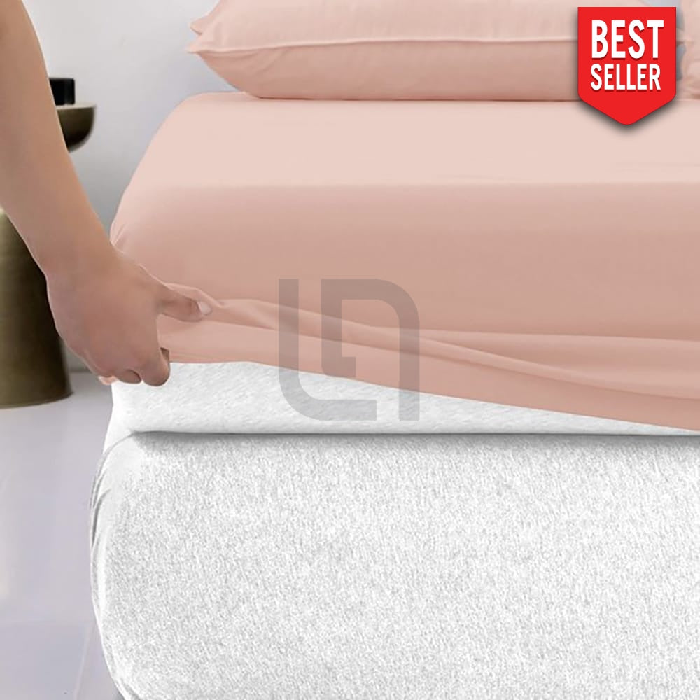 Cotton fitted sheet - Peach Color