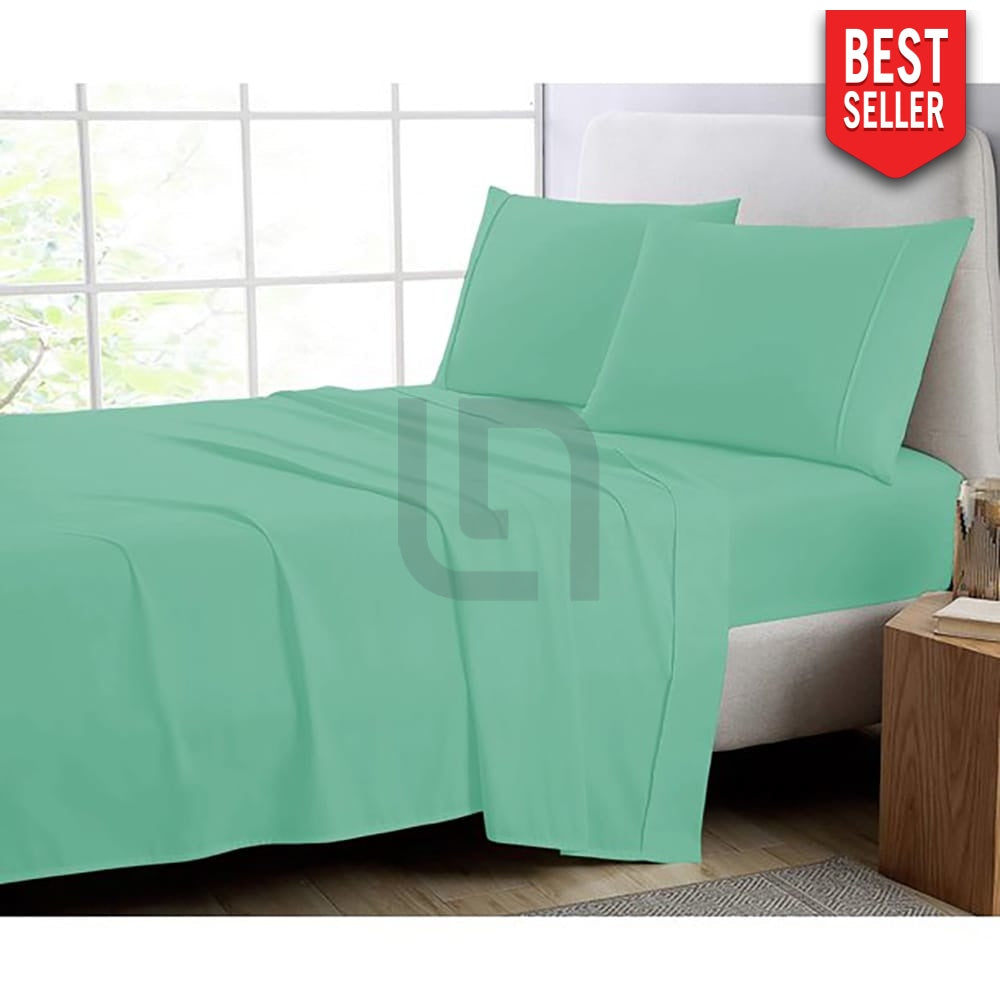 Seafoam Cotton fitted sheet
