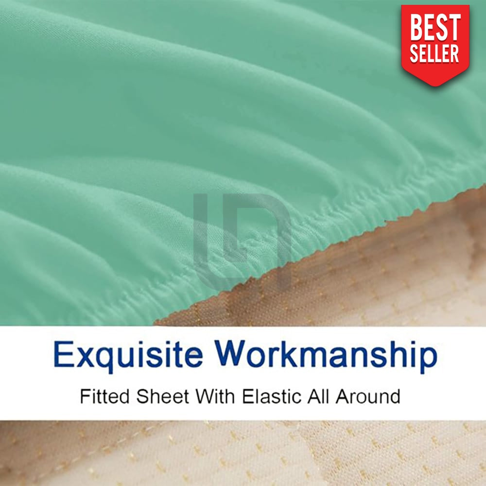 Fitted bed sheet seafoam color