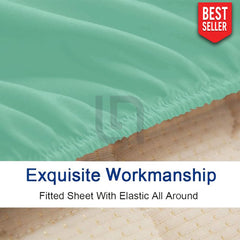 Fitted bed sheet seafoam color