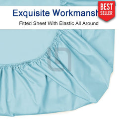 Sky Blue Color Fitted Sheet