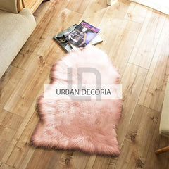 Pink Fluffy Faux Fur Mat