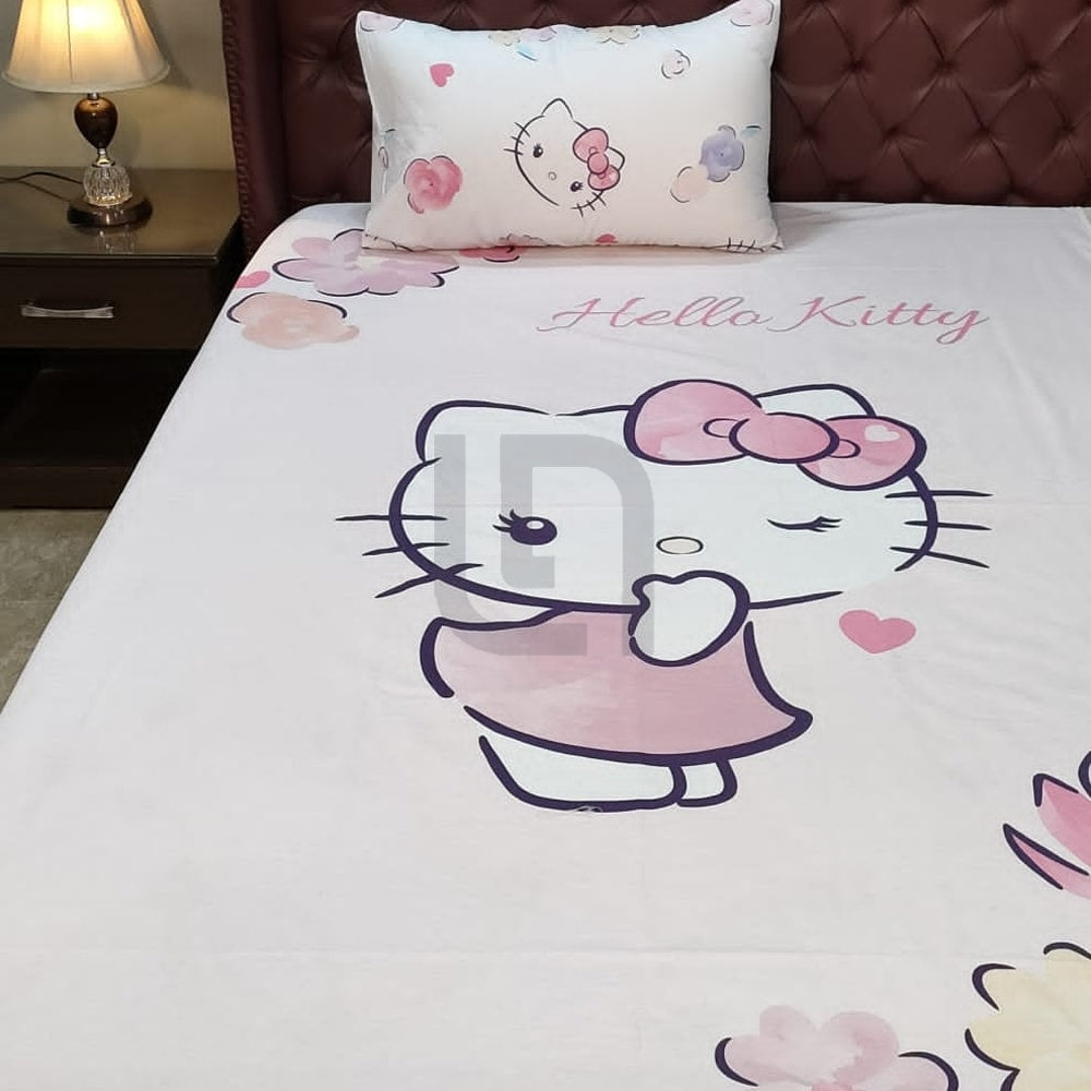 Hello Kitty Cartoon Bed Sheet
