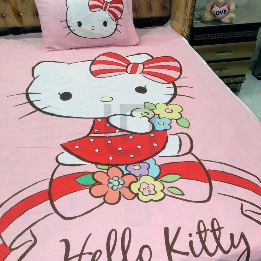 Hello Kitty Girl Cartoon Bed Sheet