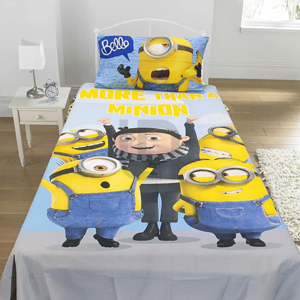 Minions Themed Cartoon Bed Sheet