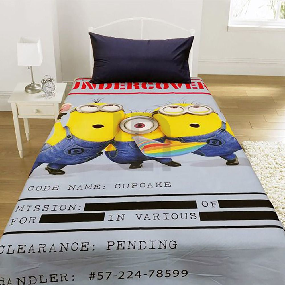 Minions Undercover Cartoon Themed Bed Sheet