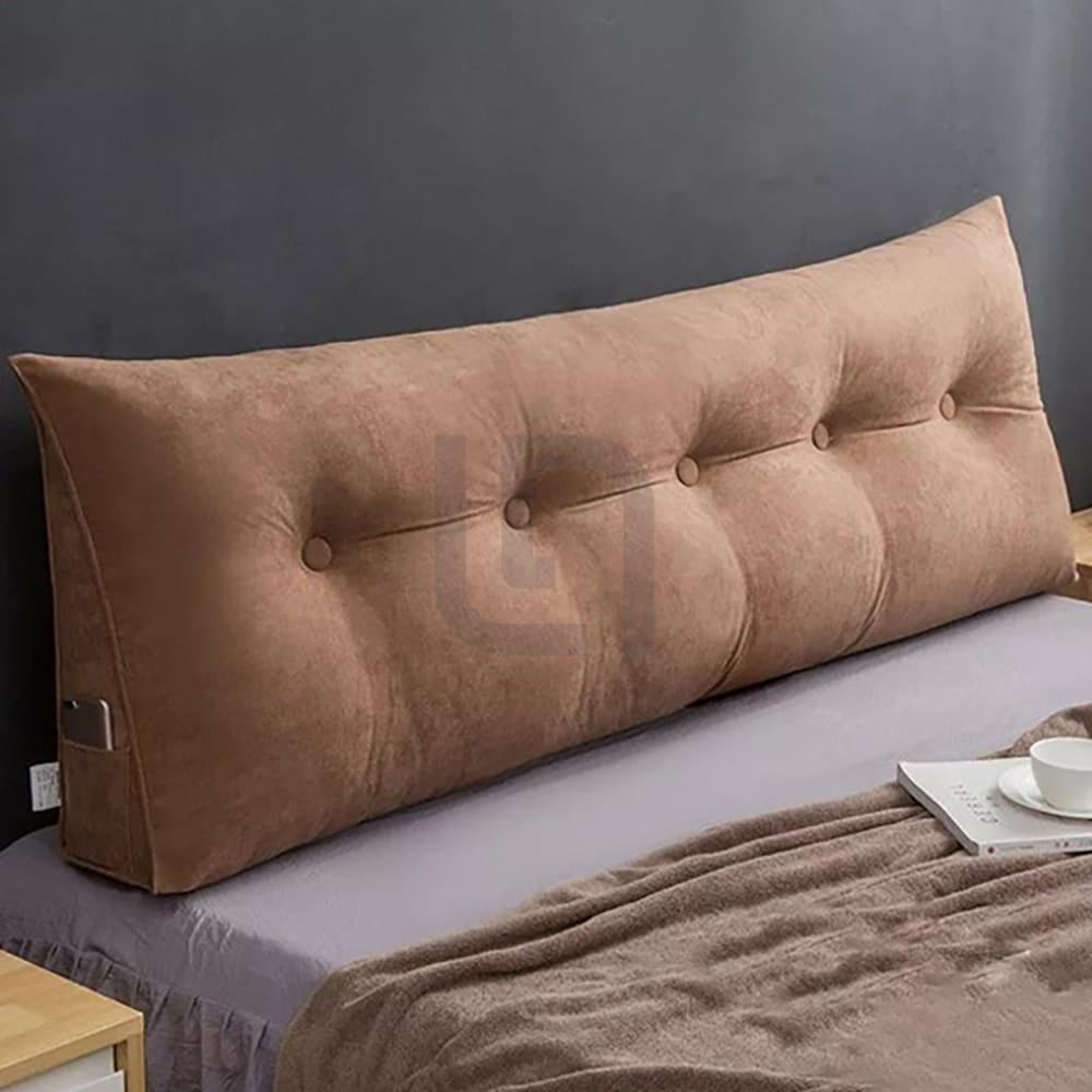 Velvet Support Cushion Pillow - Brown