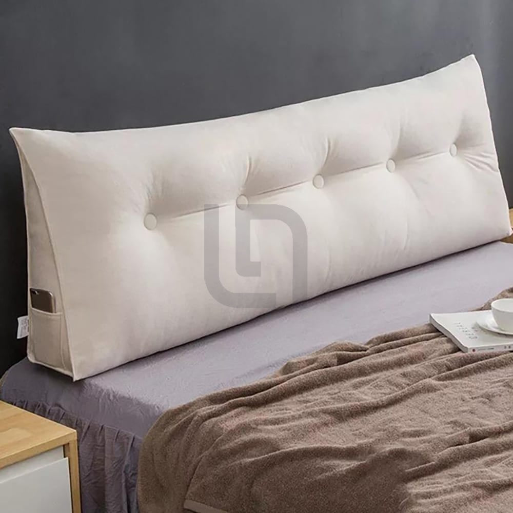 Velvet Support Cushion Pillow - Off White