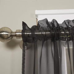 Polyester Sheer Net Curtain Black 2