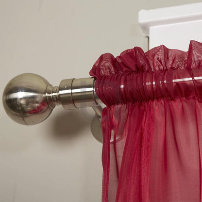 Polyester Sheer Net Curtain Burgundy 2