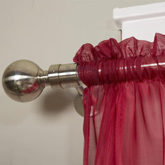 Polyester Sheer Net Curtain Burgundy 2