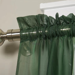 Polyester Sheer Net Curtain Green 2