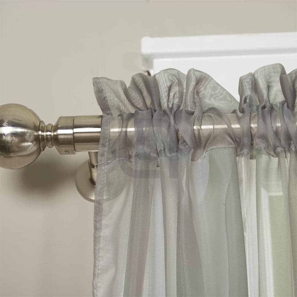 Polyester Sheer Net Curtain Grey 2